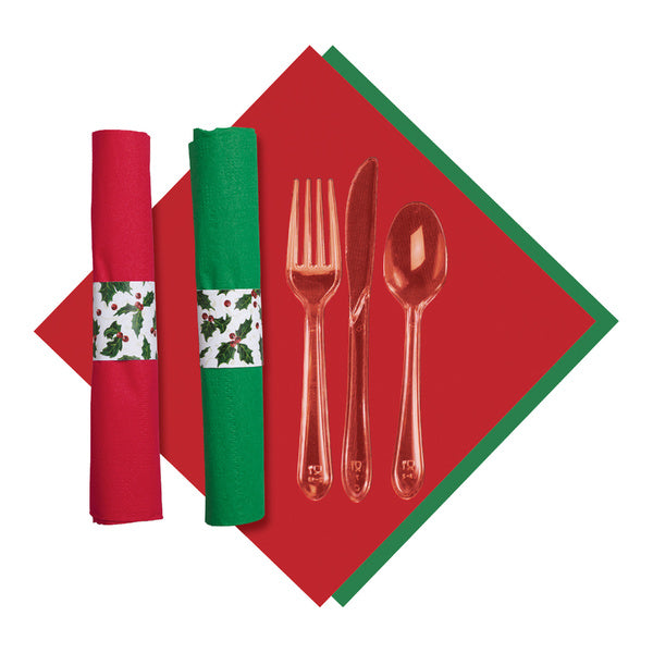 2-PACK OF KIT CUTLERY CTRWRP W/NAP HOLLY