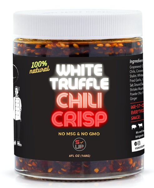 12-PACK OF Sauce Chili Crisp White Truffle 100% All Natural, Sauce Up NYC
