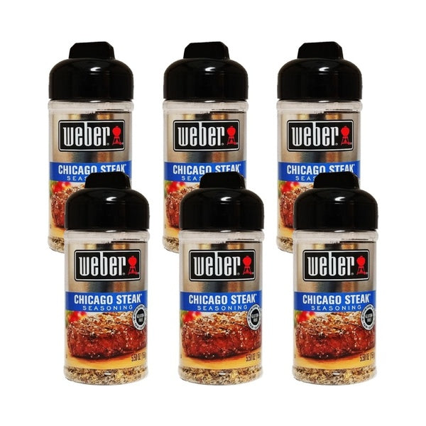 6-PACK OF Seasoning Steak Chicago Weber 5.5 oz