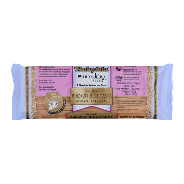12-PACK OF Pasta Spaghetti Brown Rice Organic Tinkyada 12 oz