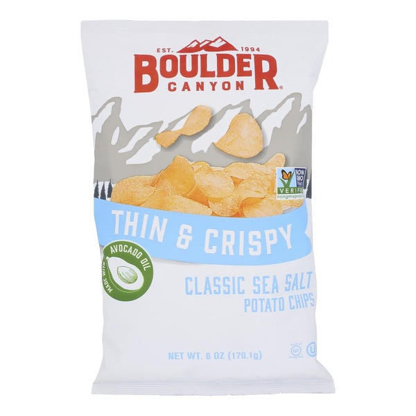 12-PACK OF Potato Chip Avo Oil And Sea Salt Boulder Canyon 6 oz
