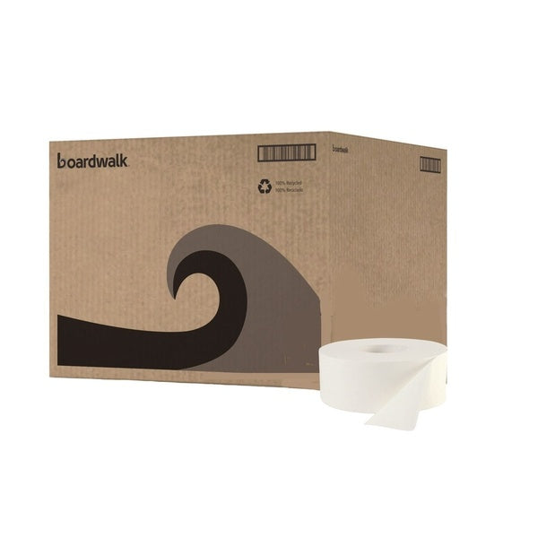 12-PACK OF Boardwalk B6100 Jumbo Roll 2-Ply Bath Tissue - 3.5 in. x 1000 ft. Septic Safe White Toilet Paper (12 Rolls per Carton)