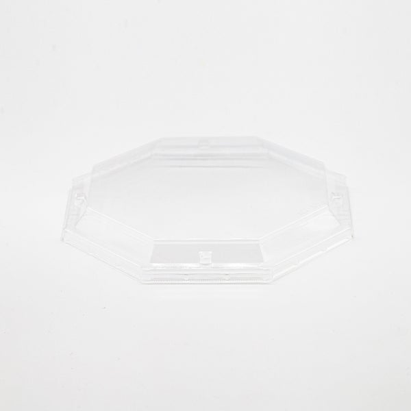 12-PACK OF Container Disp Clear Plastic Octagon Lid
