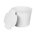 180-PACK OF Bucket Paper Karat 85 oz Paper Food Bucket with Lid - 7.36 in. Diameter x 6 in. Height - Perfect for Takeout and Storage (180/Carton)