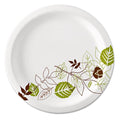 500-PACK OF Plate Paper Dixie UX7WS Pathways Soak-Proof Shield WiseSize 6.88-inch Paper Plates - Green and Burgundy (500 Count Carton)