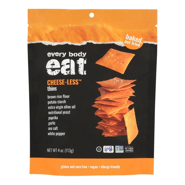 6-PACK OF Cracker Thin Cheese-Less Every Body Eat 4 oz