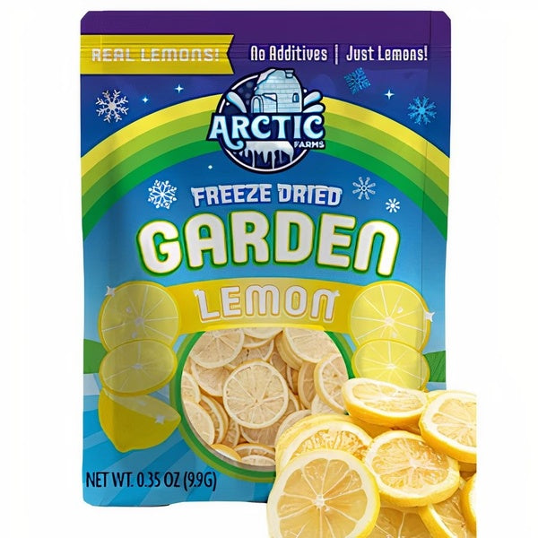 12-PACK OF Lemon Freeze Dried Slices (100% Fruit), Arctic Farms