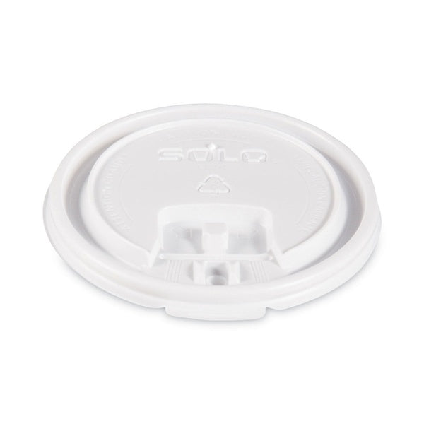 1000-PACK OF Lid Flat SOLO LB3101-00007 White Lift Back and Lock Tab Lids for 10 oz Cups - 1000 Count Carton