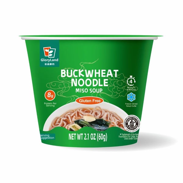 6-PACK OF Soup Miso, Buckwheat Noodles, GloryLand Food USA