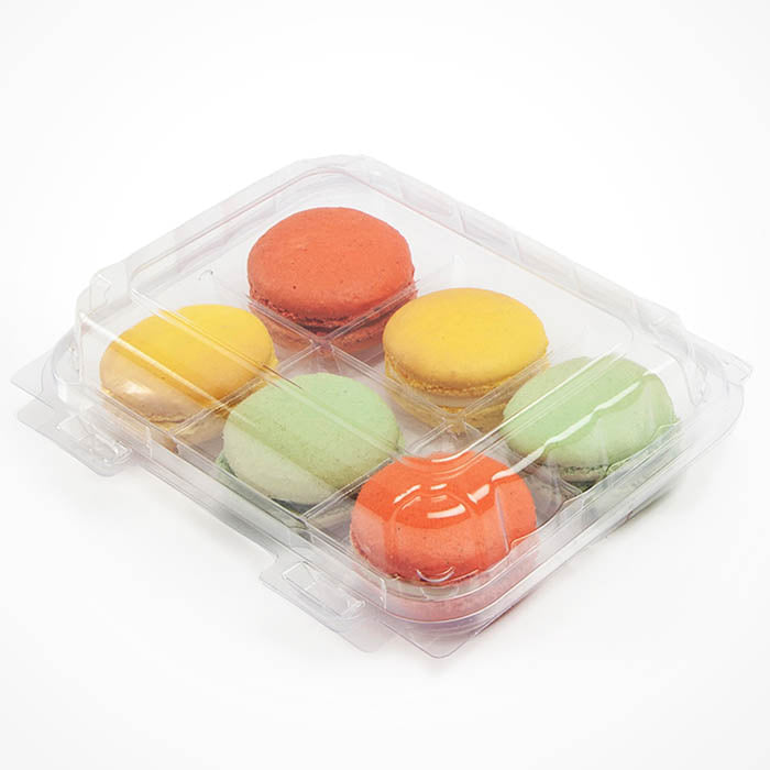 250-PACK OF Container Food 6-Pack Compostable PLA Macaron Containers | Good Natured Products| 250 count