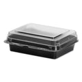 200-PACK OF Container Food SOLO 851611-PS94 Versatile Medium Hinged Deli Boxes - Black/Clear Plastic Containers for Food Display and Transport (200 Count)