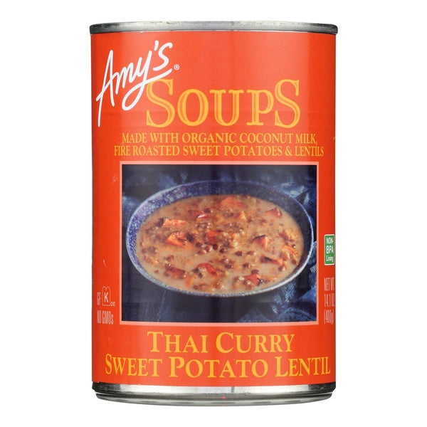 12-PACK OF Soup Thai Curry Sweet Potato Organic Amys 14.1 oz