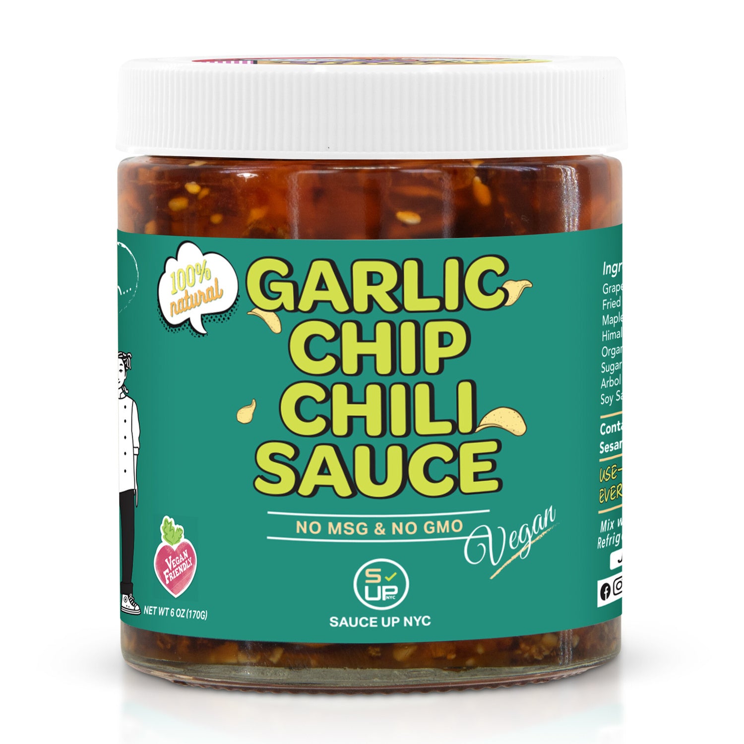 12-PACK OF Sauce Chili Garlic Vegan, Sauce Up NYC