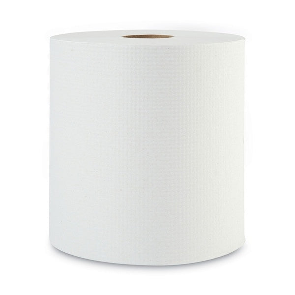 6-PACK OF Boardwalk 8122 8 in. x 800 ft. White Hardwound Paper Towels - 1-Ply, Durable & Absorbent (6 Rolls per Carton)