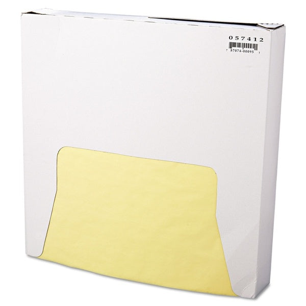 5000-PACK OF Liner Aeroliner Bagcraft Grease-Resistant 12x12 Wraps and Liners - 1000 Yellow Sheets per Box, 5 Boxes per Carton for Sandwiches and Baskets