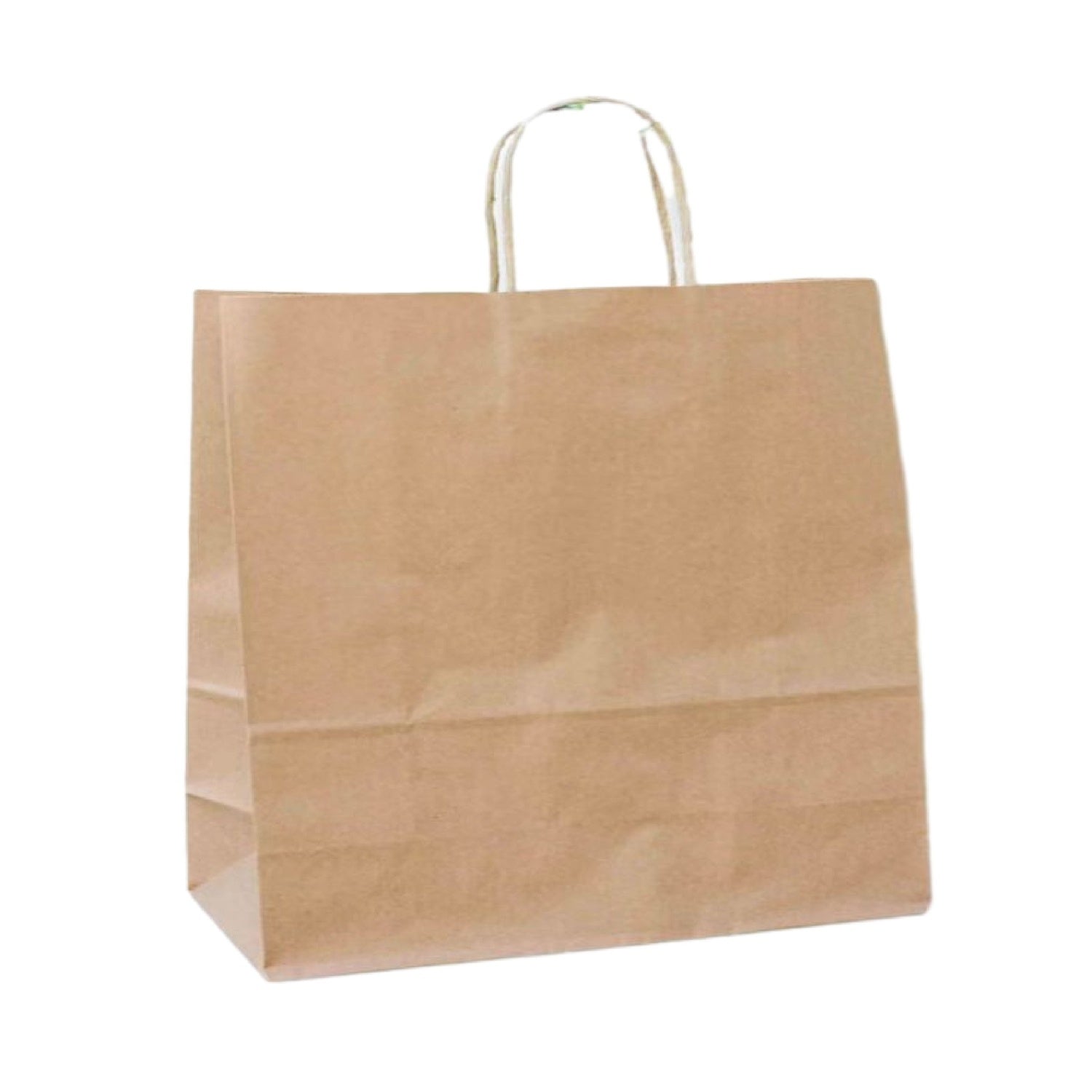 250-PACK OF BAG FOOD PAPER SHOPPER (COMPARE TO DURO JUNIOR MART) 13 X 13 X 7 INCH
