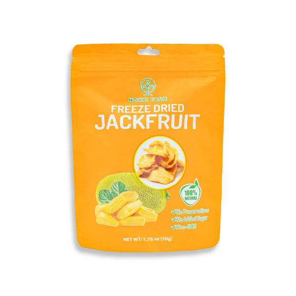 6-PACK OF NOKKI FARM Freeze-dried Jackfruit Crisps - Exotic Superfood Snacks 1.76oz