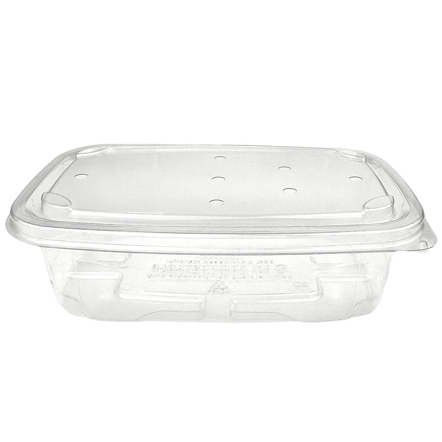 400-PACK OF Container Food 24 oz Low Profile Top Vented PLA Berry Containers | Good Natured Products | 400 count