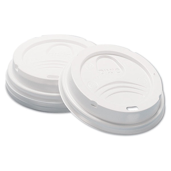 1000-PACK OF Lid Dome Dixie D9538 8 oz Dome Hot Drink Lids - White, 1000 Count for Coffee and Beverages