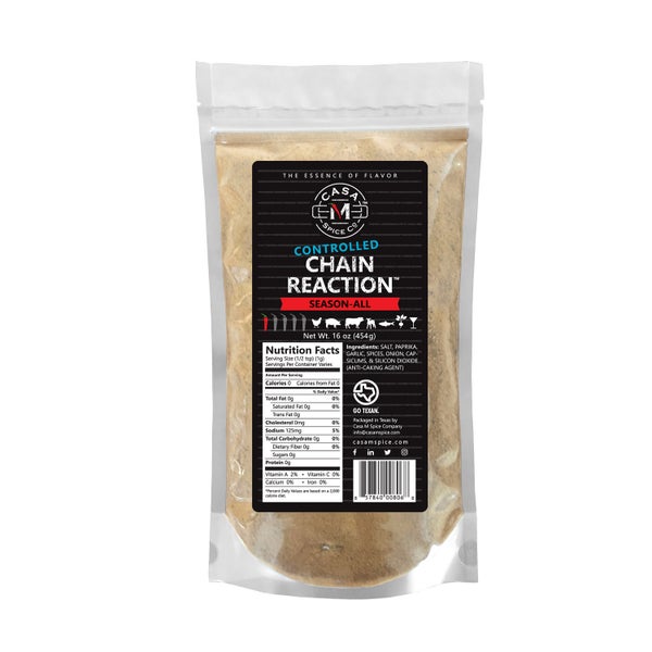 6-PACK OF Seasoning Controlled Chain Reaction Bulk Bag, Casa M Spice