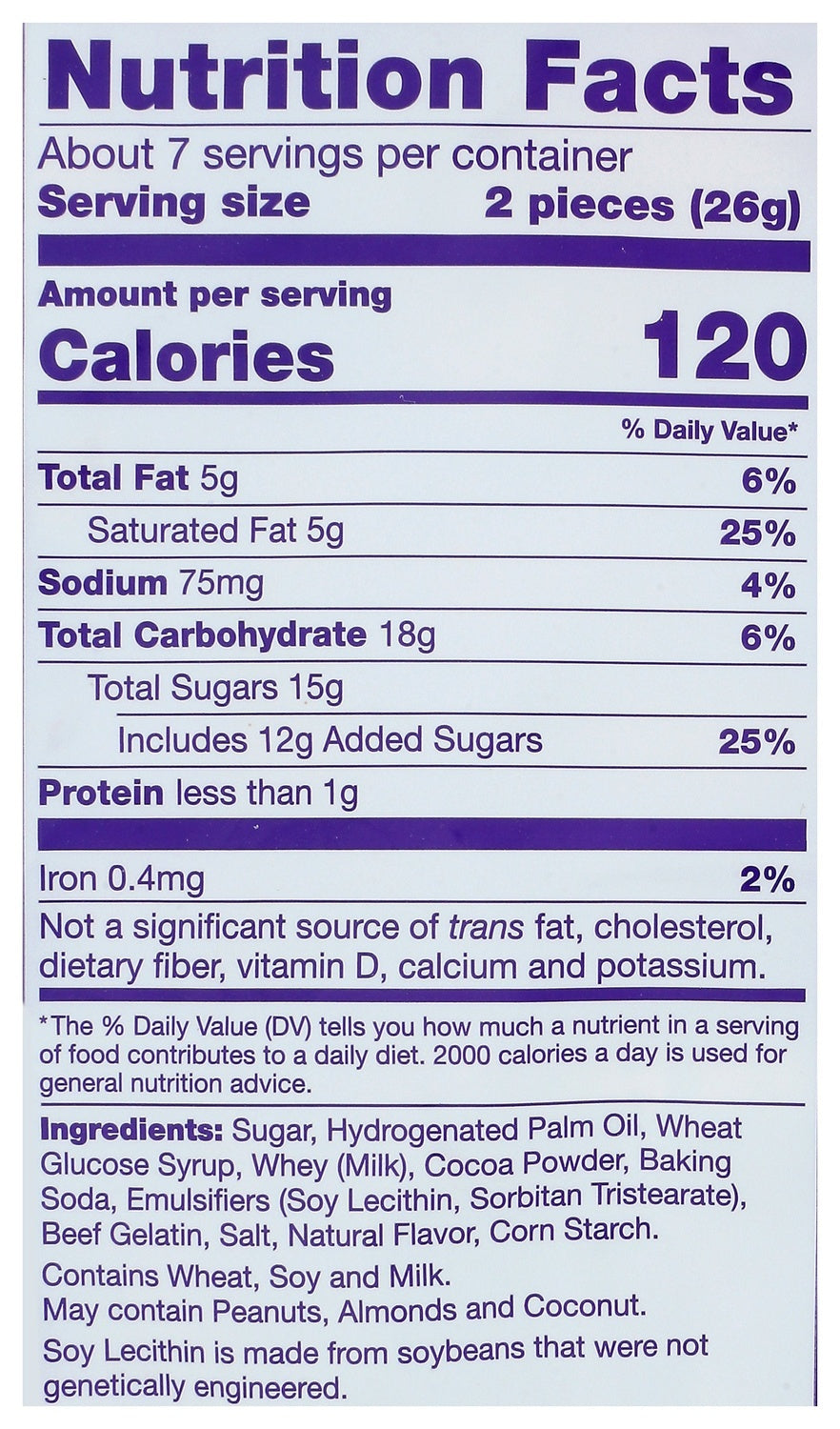 8-PACK OF CHOCOLATE CHUNK BITE-SIZED CUBES