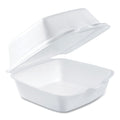 500-PACK OF CONTAINER FOAM WHITE HINGED LID CONTAINER