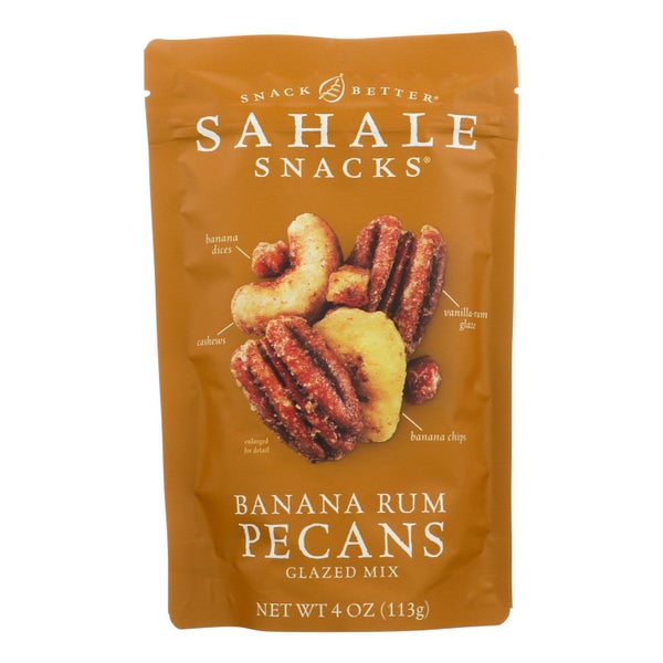 6-PACK OF Nut Pecan Banana Rum Sahale 4 oz