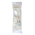 250-PACK OF Boardwalk 6-Piece Mediumweight Plastic Cutlery Set - Fork, Knife, Spoon, Napkin, Salt & Pepper - Convenient White Disposable Utensils (250 Sets per Carton)