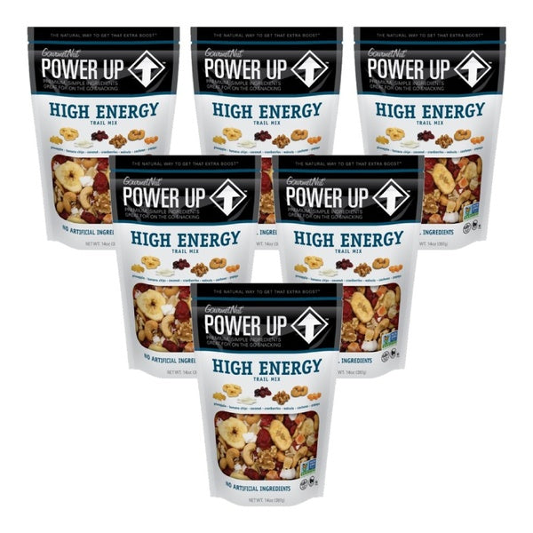 6-PACK OF Snack Trail Mix High Energy Power Up 14 oz