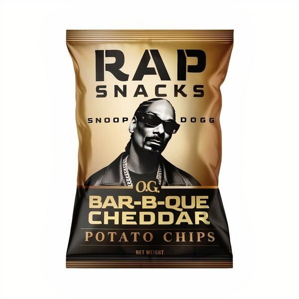 60-PACK OF Potato Chip OG BBQ Cheddar Chips (Snoop Dogg), Rap Snacks