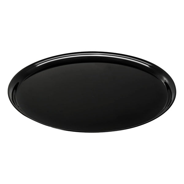 2-PACK OF Tray Disposable 12" Black Round