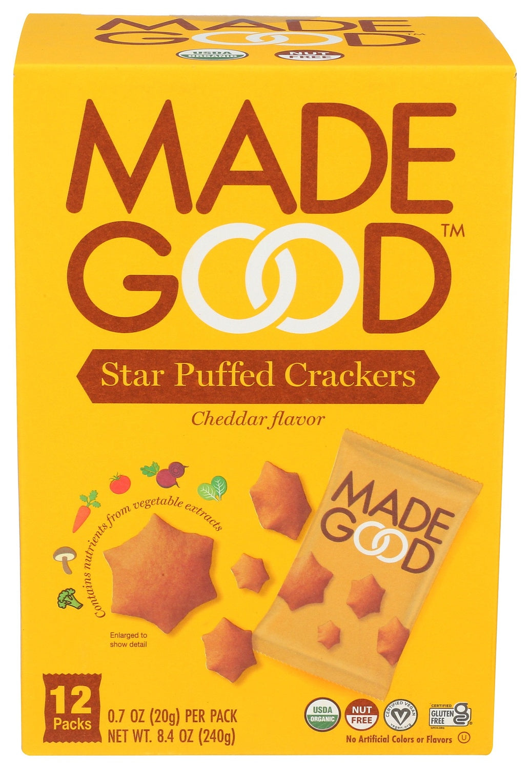 4-PACK OF SNACK PUFF STAR CRACKERS CHEDDAR FLAVOR