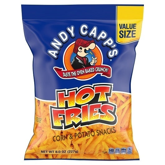 8-PACK OF Hot Fries Unpriced Display Ready Andy Capp'S, 8 - 8 Oz