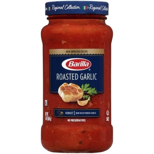 8-PACK OF Roasted Garlic Tomato Sauce Barilla Italian Pasta, 8 - 24 Oz