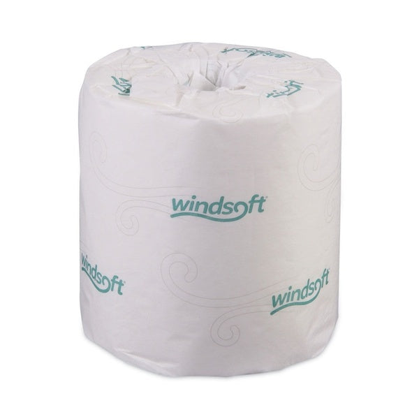 96-PACK OF Windsoft WIN2240B Premium 2-Ply Septic Safe Bath Tissue - Individually Wrapped White Rolls (96 Rolls/Carton)