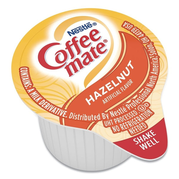 200-PACK OF Cream Coffee-Mate Hazelnut Liquid Coffee Creamer Mini Cups - 0.38 oz. Singles, 200 Count Carton
