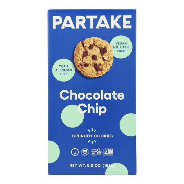 6-PACK OF Cookie Mini Chocolate Chip Sprouted Partake Foods 5.5 oz