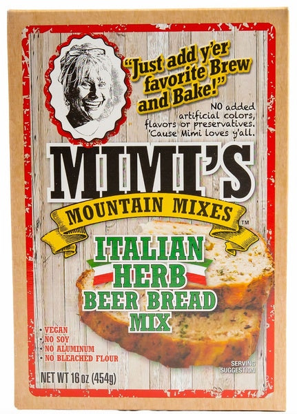 6-PACK OF Baking Mix, ITALIAN HERB BEER BREAD, Mimi's Mountain Mixes