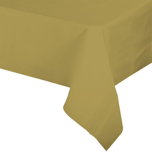 96-PACK OF Tablecover Plastic 54x108 Gold Rect