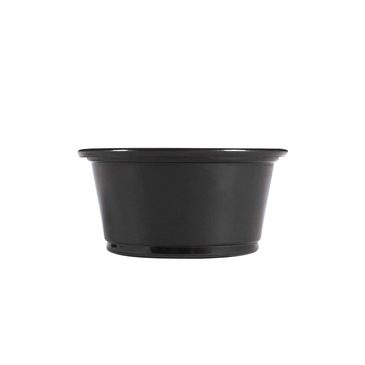 2500-PACK OF Cup Sauce Karat 2oz PP Plastic Portion Cups - Black - 2,500 ct