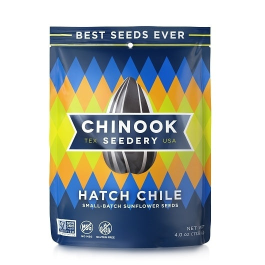 12-PACK OF Hatch Green Chile Sunflower Seeds Chinook Seedery, 12 - 4 Oz