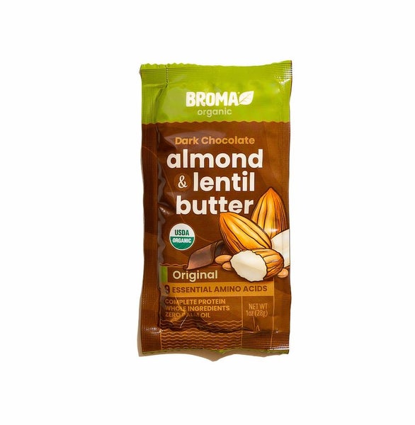 12-PACK OF Almond Butter, Dark Chocolate Almond & Lentil Sachet, Broma