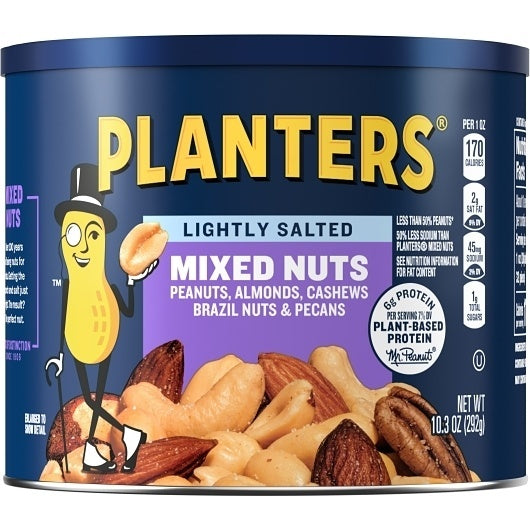12-PACK OF Lightly Salted Mixed Nut Planters, 12 - 10.3 Oz