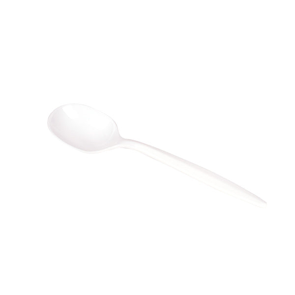 1000-PACK OF Spoon Soup Karat 1,000 ct PS Plastic Medium Weight Soup Spoons Bulk Box, White