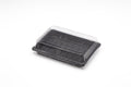 4-PACK OF Heavy Duty Container Disp 7.4x5.1x2 Black Sushi Tray w/ Clear Lid #010 400sets