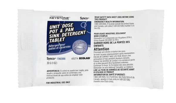 100- PACK OF TABLET DETERGENT POT AND PAN