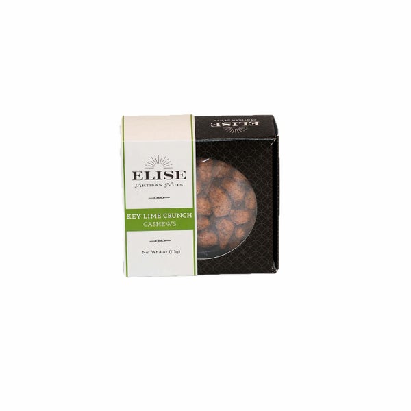 12-PACK OF Cashews Roasted, Key Lime Crunch Elise Artisan Nuts