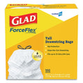 100-PACK OF Trash Liner Glad 78526 13 Gallon Tall Kitchen Drawstring Trash Bags - Durable Gray 100 Count with LeakGuard and RipGuard Technology