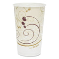1000-PACK OF Cup Paper SOLO RW16-J8000 Symphony Eco-Forward 16 oz Paper Cold Cups - White, Red & Beige (1000 Pack) for Events and Catering