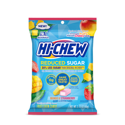 8-PACK OF Reduced Sugar Candy Peg Bag Hi-Chew, 8 - 2.12 Oz